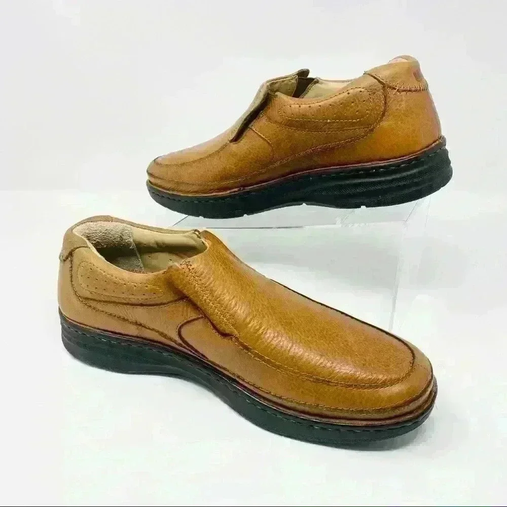 DREW Bexley tan tumbled leather nappa Sz 11.5 M New